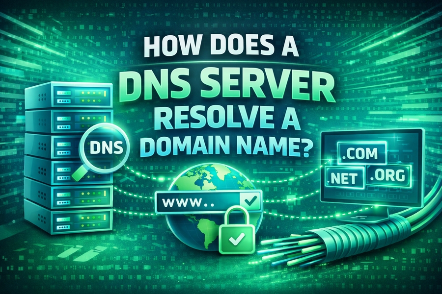 how does a dns server resolve a domain name