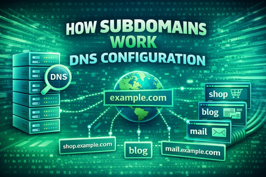 how subdomains work dns configuration